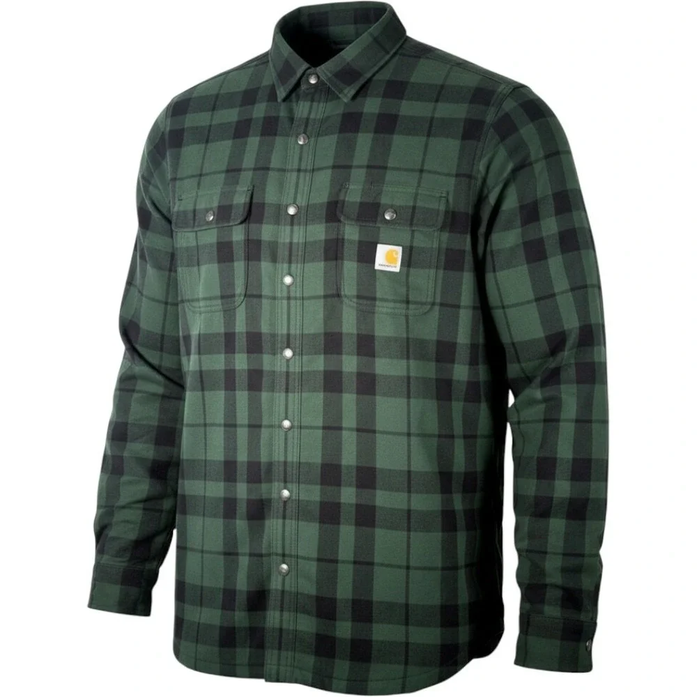 Carhartt TJ4452 Green Plaid Sherpa Lined Flannel Shirt Jac 2XL Tall NWT